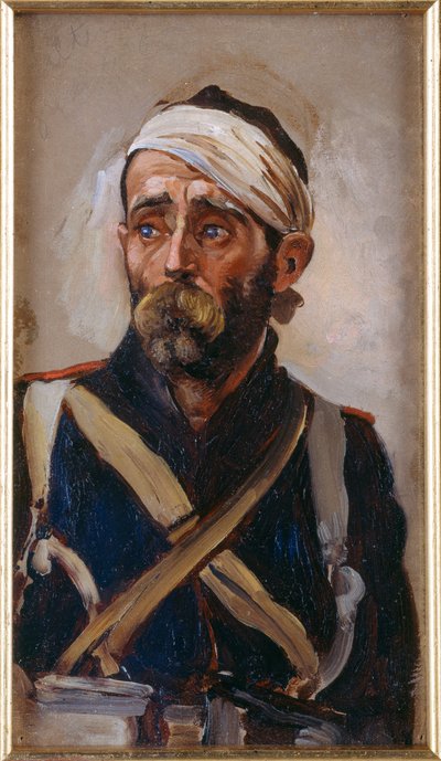 Study of a Wounded Guardsman, Crimea, c.1874 by Lady Butler